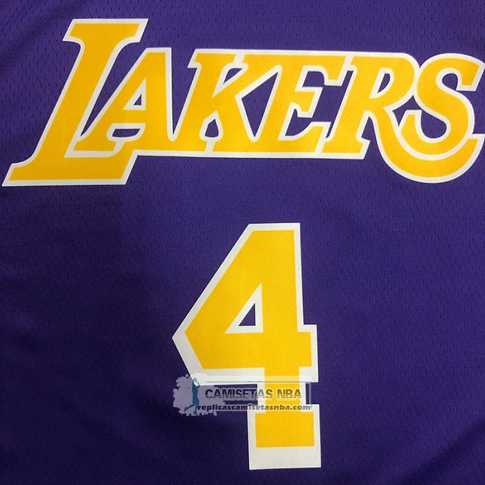 Camiseta Los Angeles Lakers Rajon Rondo NO 4 Statement Edition 2021-22 Violeta